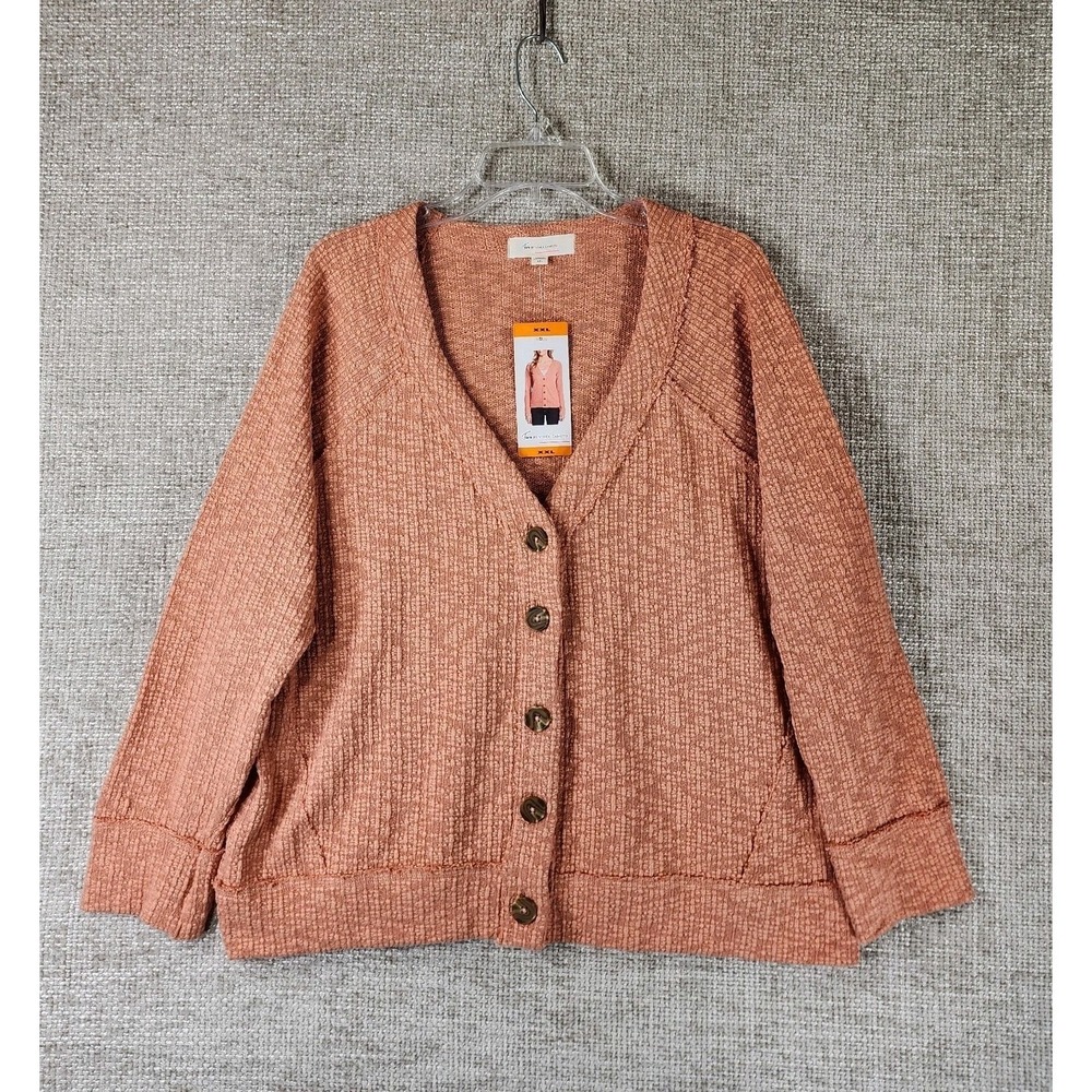 Two by Vince Camuto‎ Long Sleeve Button Up Cardigan Womens XXL Pink NWT